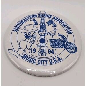 Shriners Southeastern Shrine Assoc 1994 Music City U.S.A. Vintage Button Pin